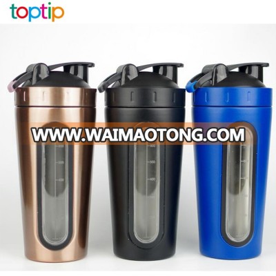 Stainless steel protein shaker sports bottle 700ml, shaker bottle wholesales