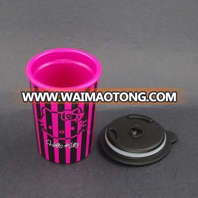 Plastic cup with lid,custom logo plastic tea cup